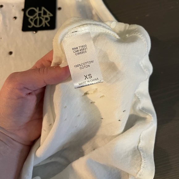 Chaser Gauzy Paint Splatter Destructed Muscle Tank NWT - Picture 6 of 7